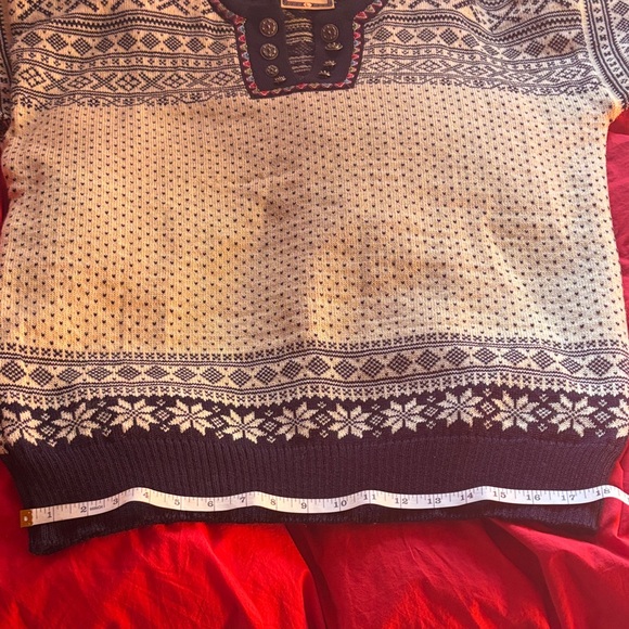 Dale of Norway Navy and Cream Crew Neck Sweater - Picture 5 of 7